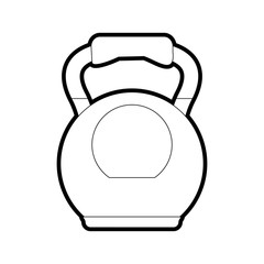 Metal weight icon of fitness gym and exercise theme Isolated design Vector illustration