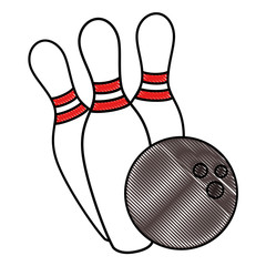 bowling isolated sport icon vector illustration graphic design