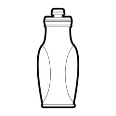 Water bottle icon of  drink and beverage theme Isolated design Vector illustration