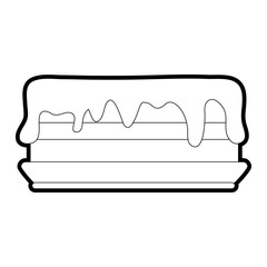 Cake icon of  dessert sweet and bakery theme Isolated design Vector illustration