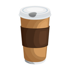 coffee paper glass icon vector illustration graphic design