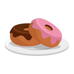 glazed donuts illustration icon vector illustration graphic design