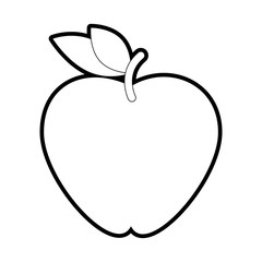 Apple icon of  fruit healthy and organic food theme Isolated design Vector illustration