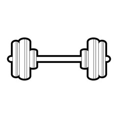 Metal weight icon of fitness gym and exercise theme Isolated design Vector illustration