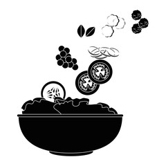 salad bowl gourmet icon vector illustratrion graphic design
