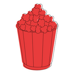 popcorn paper snack icon vector illustration graphic design