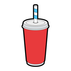 Soda palstic cup icon vector illustration graphic design