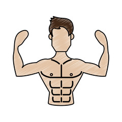 Fototapeta premium Man icon of Male avatar person people and human theme Isolated design Vector illustration