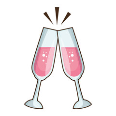 champagne cup crystal icon, vector illustration graphic, design