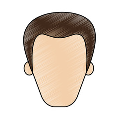 Boy head icon of male man and kid theme Isolated design Vector illustration