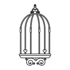 bird cage vintage icon vector illustration, graphic design