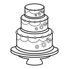 wedding cake married icon vector illustration graphic design