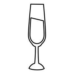 champagne cup crystal icon, vector illustration graphic, design