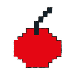 Apple icon of  fruit healthy and organic food theme Isolated design Vector illustration