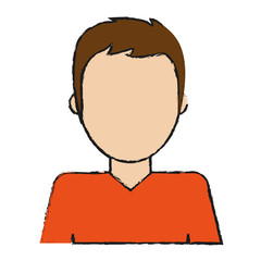 Boy icon of male man and kid theme Isolated design Vector illustration