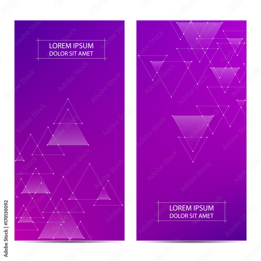 Wall mural minimal covers or banner design. abstract geometric background with connected lines and dots, vector