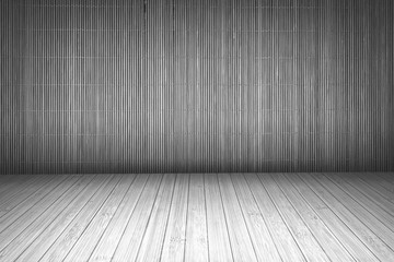 Bamboo Slatted Gray Monochrome Vignetted Background Scenery