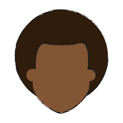 Boy head icon of male man and kid theme Isolated design Vector illustration