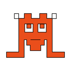 Obraz premium Monster icon of cartoon caricature and character theme Isolated design Vector illustration