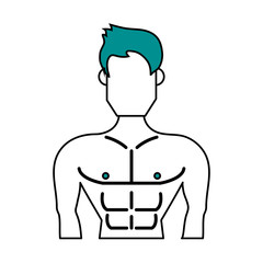Man icon of Male avatar person people and human theme Isolated design Vector illustration