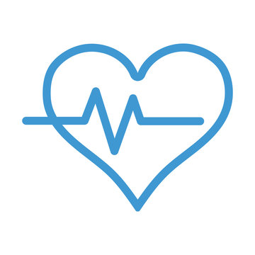 line heartbeat vital sign to ekg frequency vector illustration