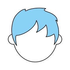 Boy head icon of male man and kid theme Isolated design Vector illustration