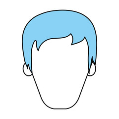 Boy head icon of male man and kid theme Isolated design Vector illustration