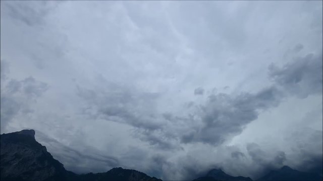 Storm clouds are gathering in the sky. TimeLapse.