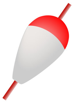 Fishing float isolated red
