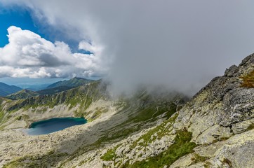 Tatra mountains panorama from Maly Kozi Wierch peak, Poland landscape,