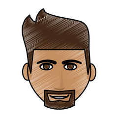 Man cartoon of male avatar person people and human theme Isolated design Vector illustration