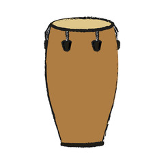 Fototapeta na wymiar Drum icon of instrument music and sound theme Isolated design Vector illustration