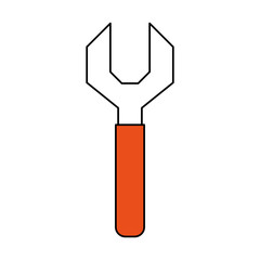 Spanner icon tool instrument and repair theme Isolated design Vector illustration
