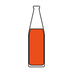 Beer bottle of pub alcohol and bar theme Isolated design Vector illustration