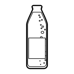 Beer bottle of pub alcohol and bar theme Isolated design Vector illustration