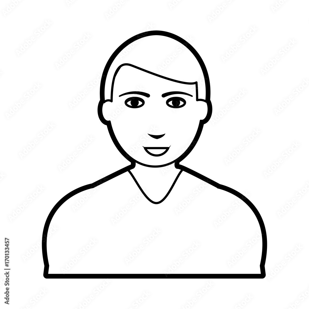 Wall mural man cartoon of male avatar person people and human theme isolated design vector illustration