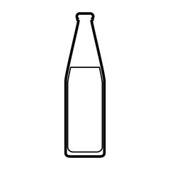 Beer bottle of pub alcohol and bar theme Isolated design Vector illustration