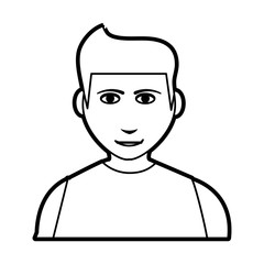 Man cartoon of male avatar person people and human theme Isolated design Vector illustration