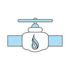 Gas tap of power energy and fuel theme Isolated design Vector illustration