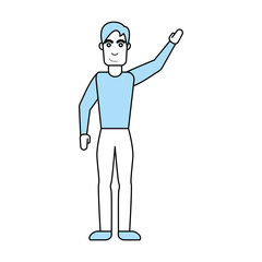 Man cartoon of Male avatar person people and human theme Isolated design Vector illustration