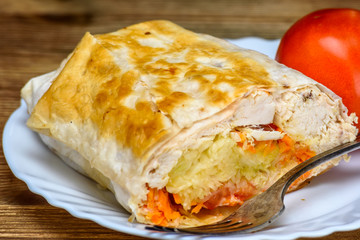 shaurma on a plate