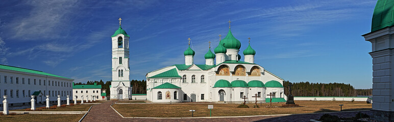 Panorama of the orthodox Aleksandro-Svirsky monastery