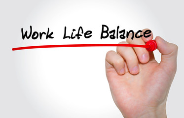 Fototapeta premium Hand writing inscription Work Life Balance with marker, concept