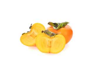 persimmon on white background
