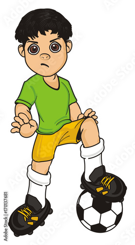 "football, soccer, man, boy, child, cartoon, illustration, sport, game