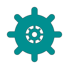 Obraz premium Gear icon of cog circle wheel and machine theme Isolated design Vector illustration