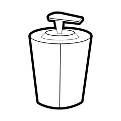 Body cream of healthy lifestyle and care theme Isolated design Vector illustration