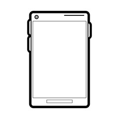 Smartphone of device gadget technology and electronic theme Isolated design Vector illustration