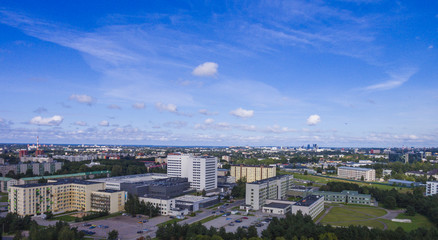 city Tallinn,Estonia aerial view district mustamjae