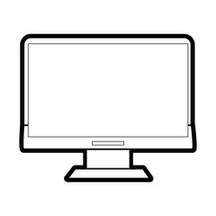 Computer of device gadget technology and electronic theme Isolated design Vector illustration